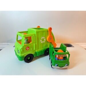 Fisher-Price Recycling Truck Set Unisex Toddler One Size Green Little People Toy